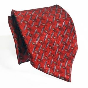 J. Garcia Sun Movement Mens Novelty Silk Tie Red